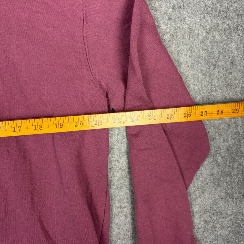 Country Store Vintage Burgundy Heart Floral Embroidered Sweatshirt Large - Picture 5 of 6